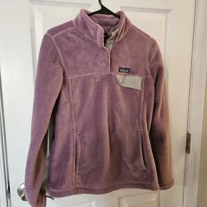 Patagonia Womens Lavender Snap T  Fleece Jacket